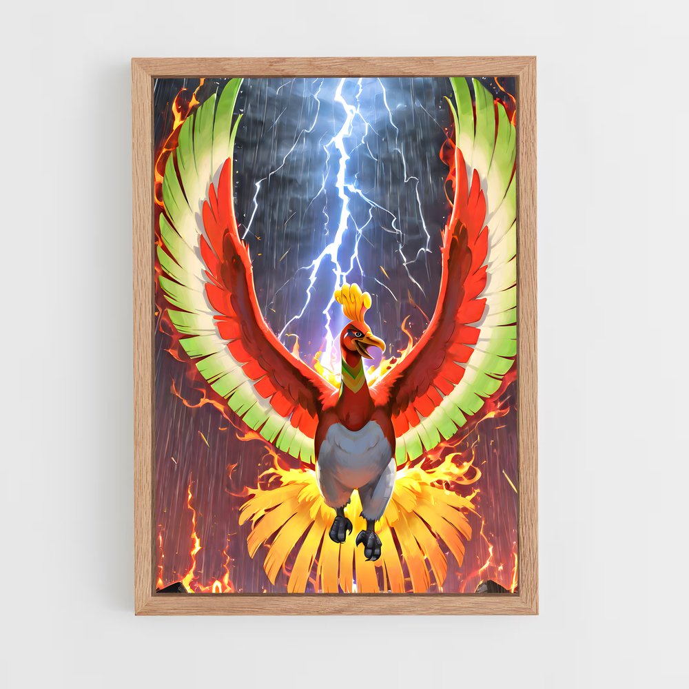 Poster L'Éclair de Ho-Oh – affiche Pokemon (vue 4)